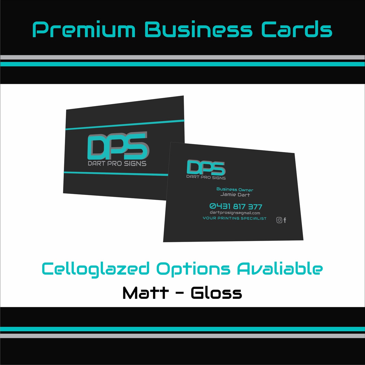 Premium Business Cards - Celloglazed