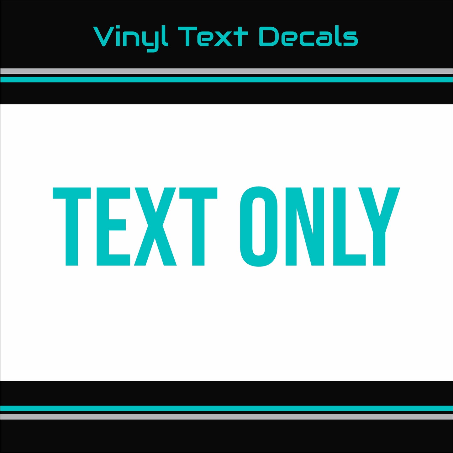Vinyl Text Decals (Text Only Single Line)